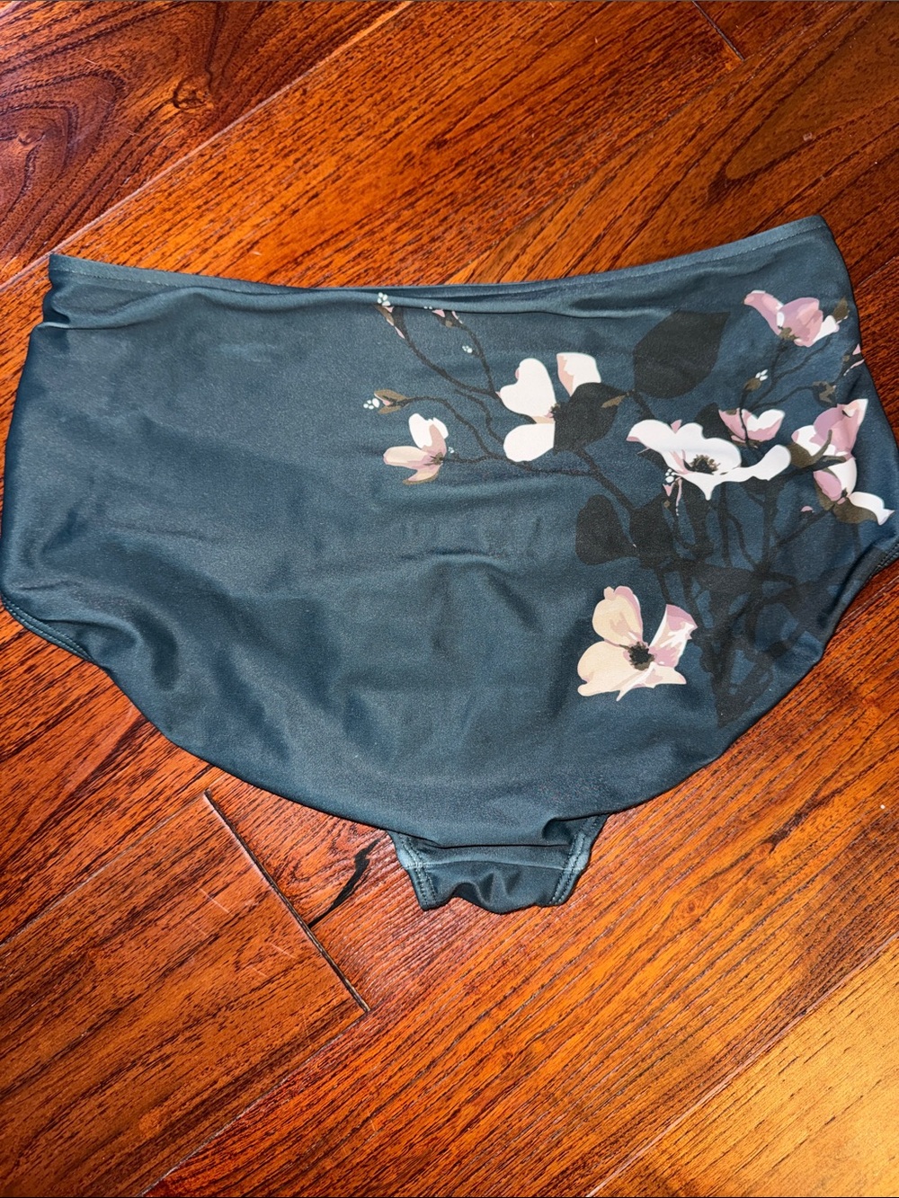 Albion Icon Wave Crop Orchid One Shoulder Ruffle Floral Bikini High Waisted Med - Picture 8 of 8